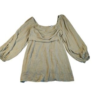 Princess Polly Puff Sleeve Mini Dress Boho Cottagecore‎ Ruched Square Neckline